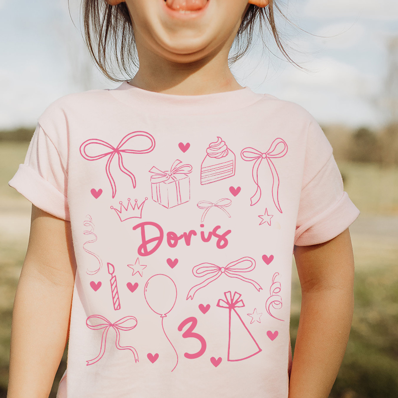 Personalized Girl Birthday Cozy T-Shirt| Cloth1468