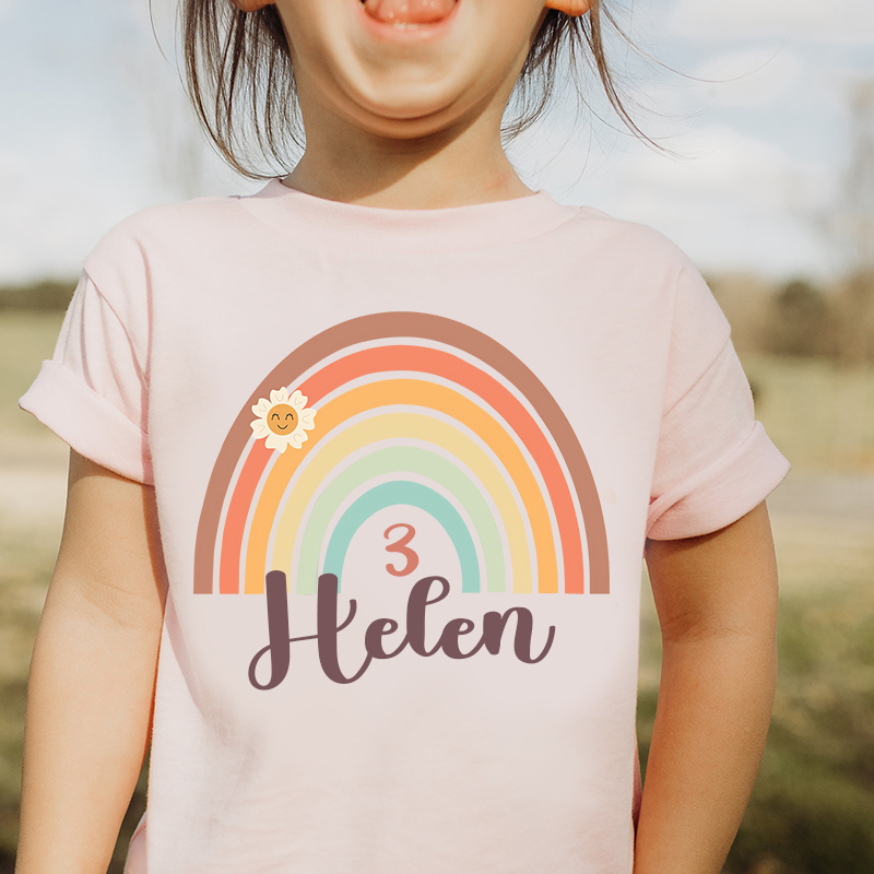 Personalized Girl Colorful Birthday T-Shirt| Cloth1472
