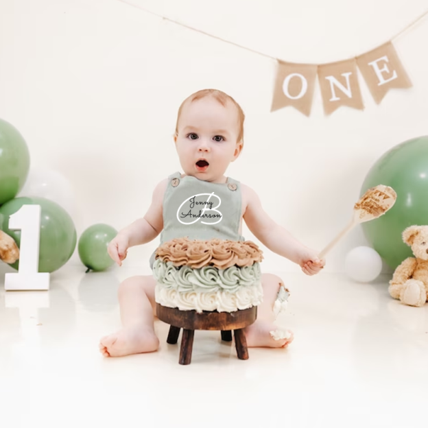 Personalized Baby cozy unisex overalls suspenders Romper| BBcloth10