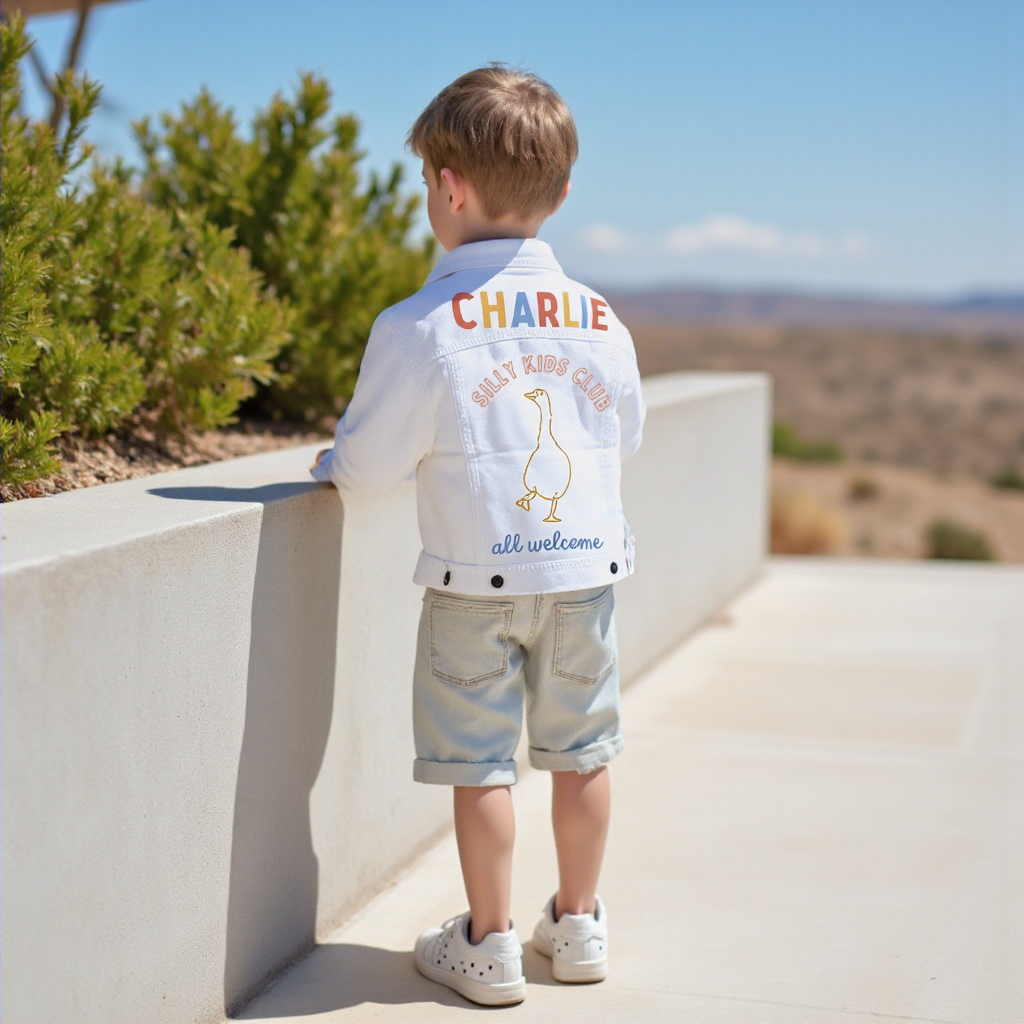 Personalized Kid Goose White Jacket| Cloth229