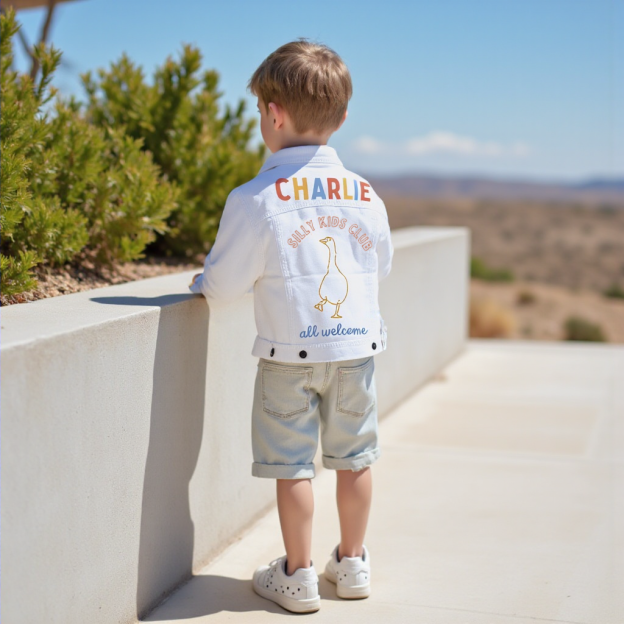 Personalized Kid Goose White Jacket| Cloth229