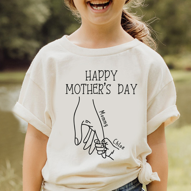 Personalized Kid HappyMother's Day T-Shirt| Cloth1437