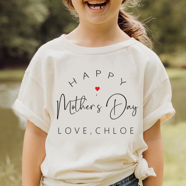 Personalized Kid Happy Mother's Day T-Shirt| Cloth1438