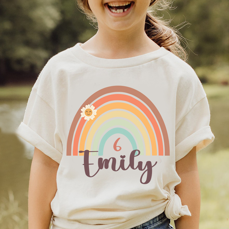Personalized Girl Colorful Birthday T-Shirt| Cloth1472