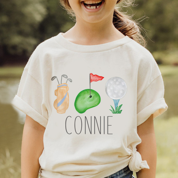 Personalized Kid Future Golfer Name T-Shirt| Cloth1433
