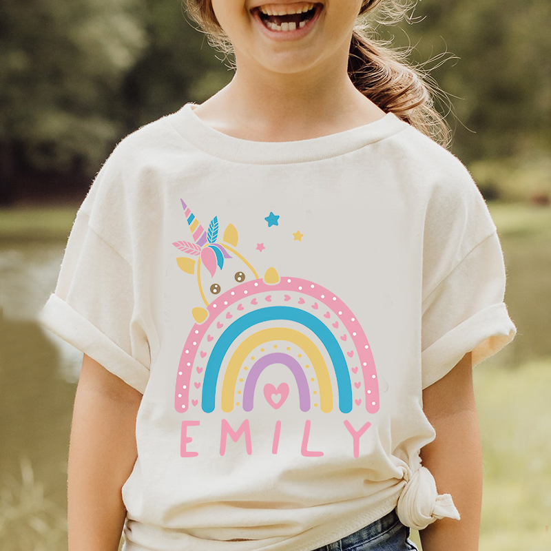 Personalized Girl Unicorn Birthday Party T-Shirt| Cloth1434