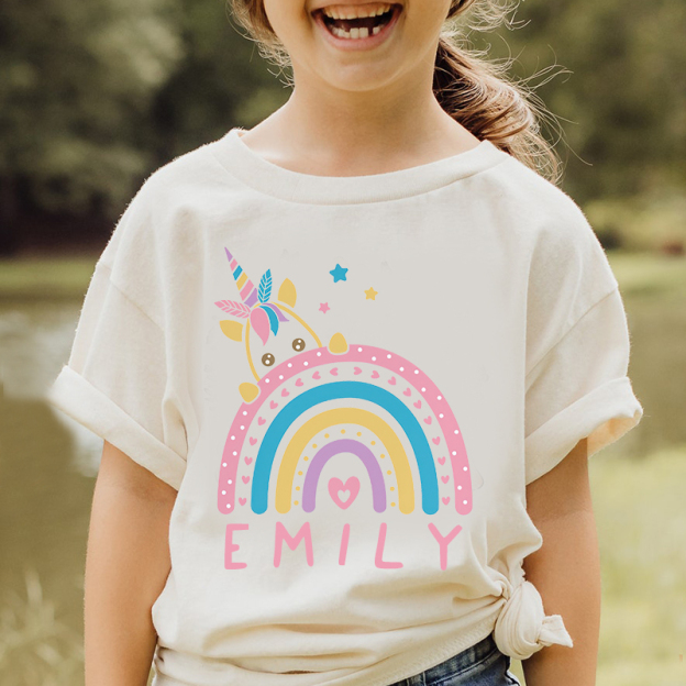 Personalized Girl Unicorn Birthday Party T-Shirt| Cloth1434
