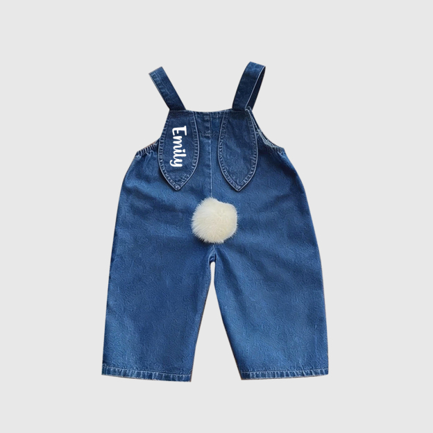 Personalized Kids Bunny Ear Demin Overalls| Pants33