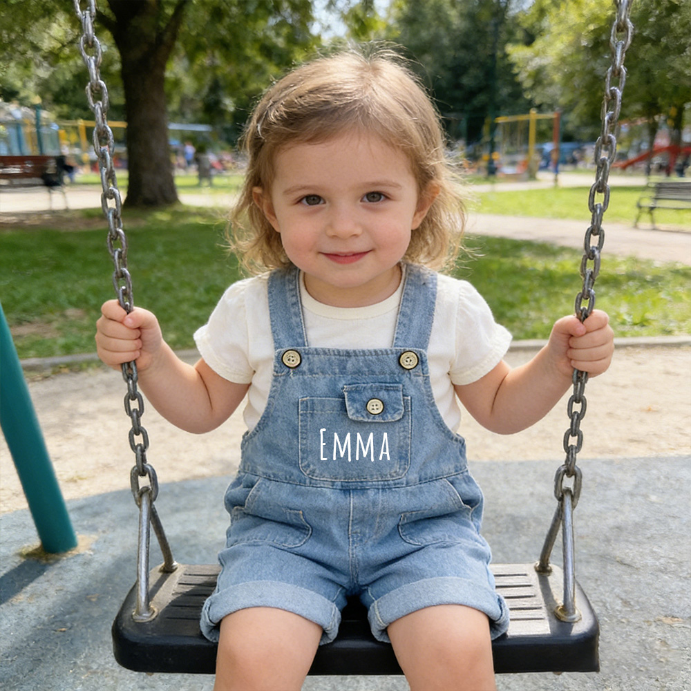 Personalized Kids Denim Overalls| Pants42
