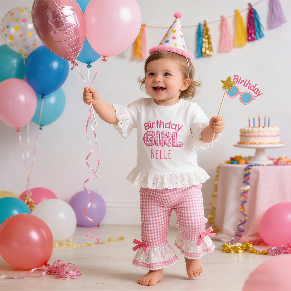 Personalized Birthday Girl Two-Piece Outfit| Cloth271