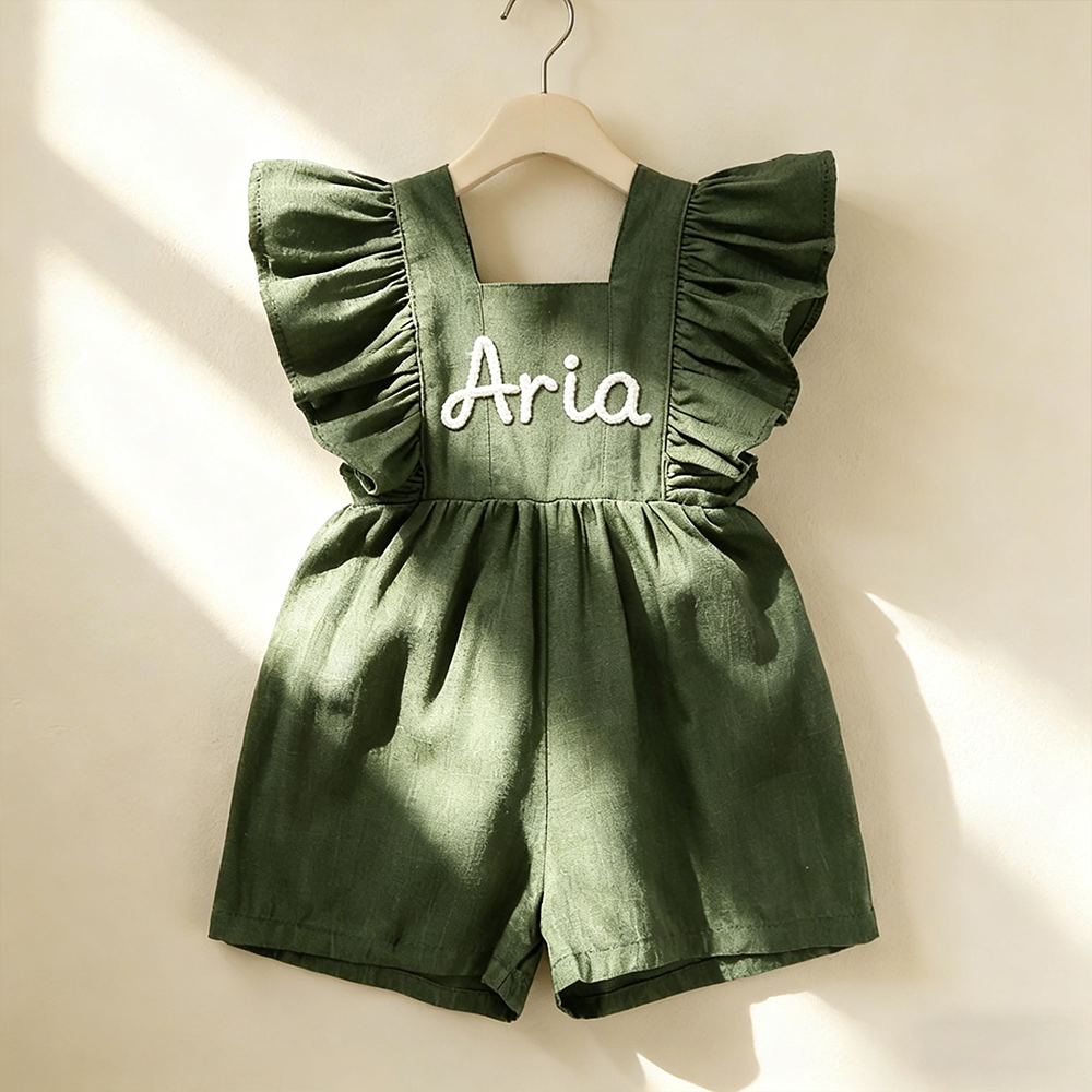 Personalized Baby Girl Hand Knitted Bubble Romper| BBcloth136