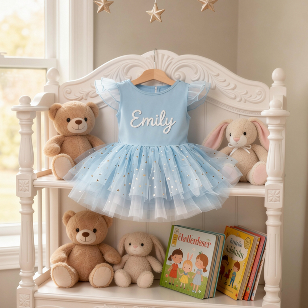 Personalized Hand Embroidered Girl Ballet Dance Tutu Dress| Dress106