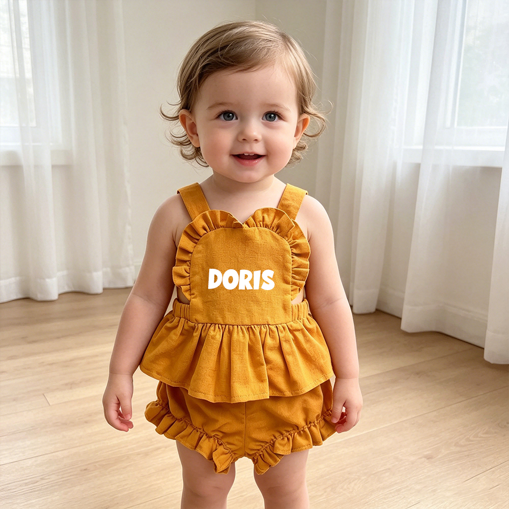 Personalized Baby Girl Summer  Two Piece Set| BBcloth140
