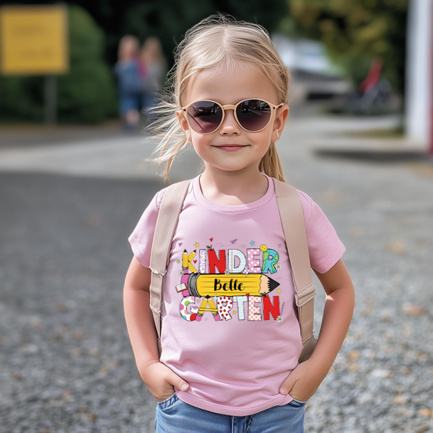 Personalized Girls Back To School Name T-Shirt| Cloth1488