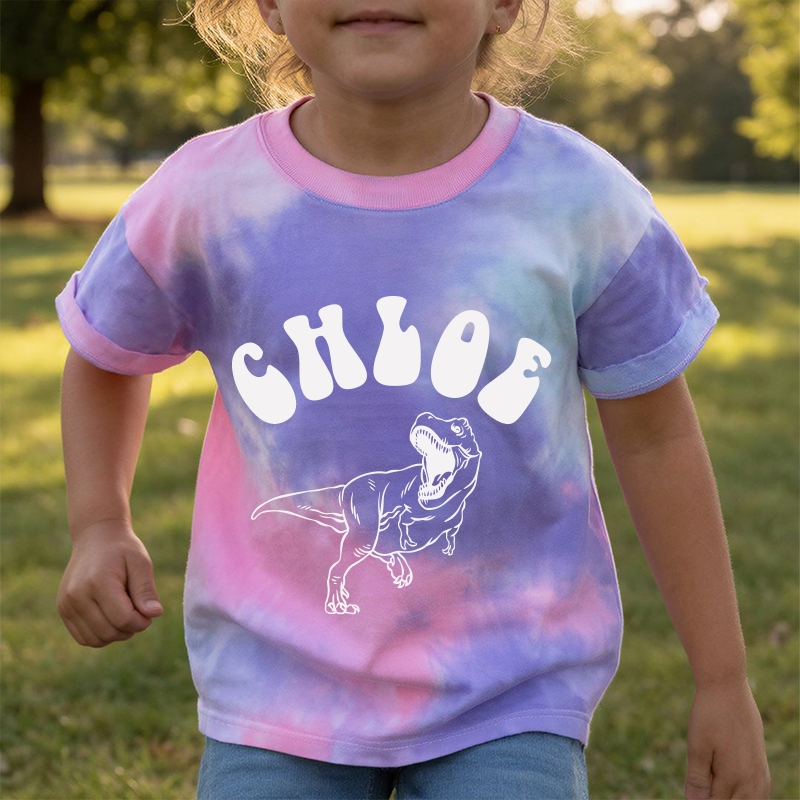 Personalized Kid Tie Dye Short Sleeve Tee| Cloth28402