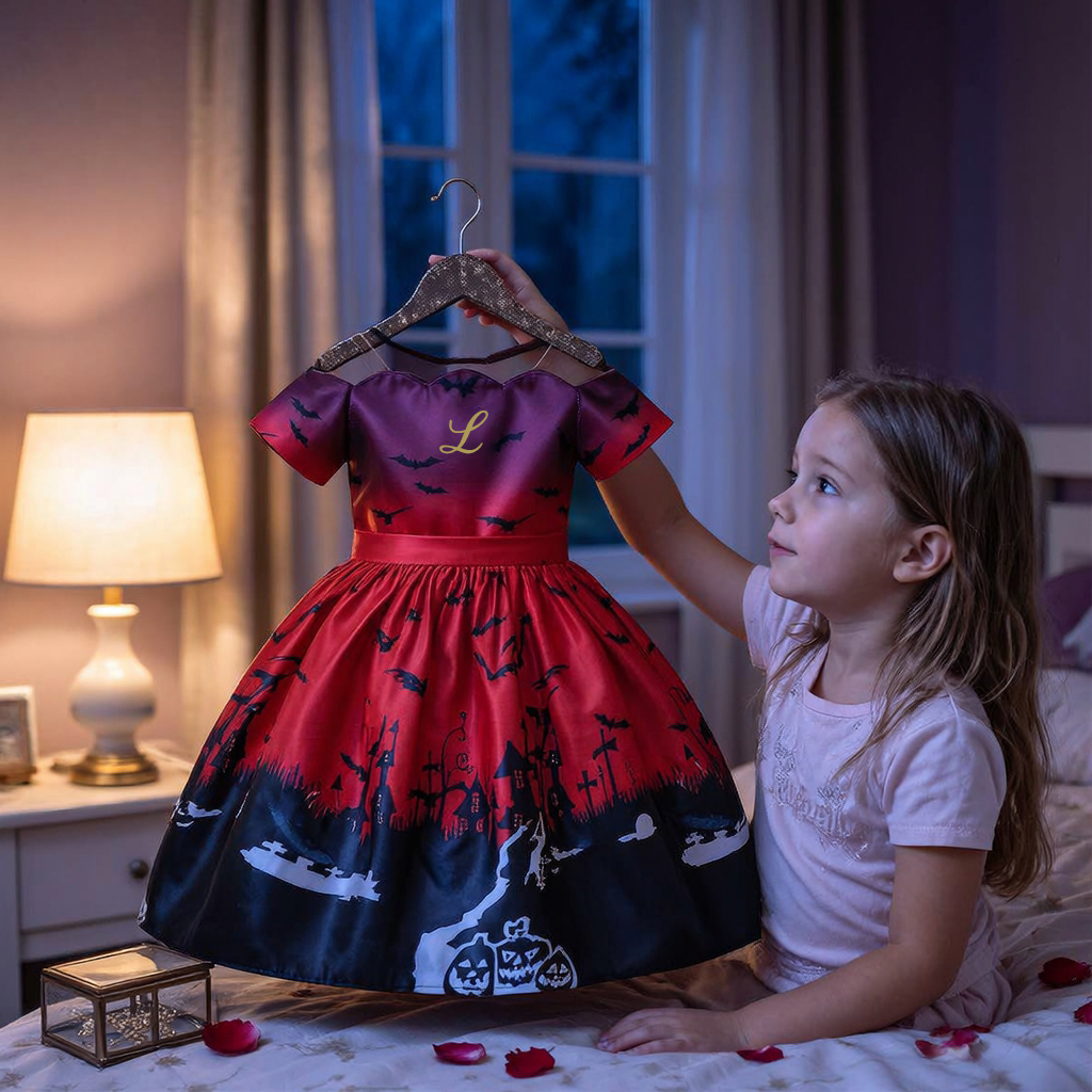 Personalized Girl Halloween Witch Costume Party Dress| YESHalloween16