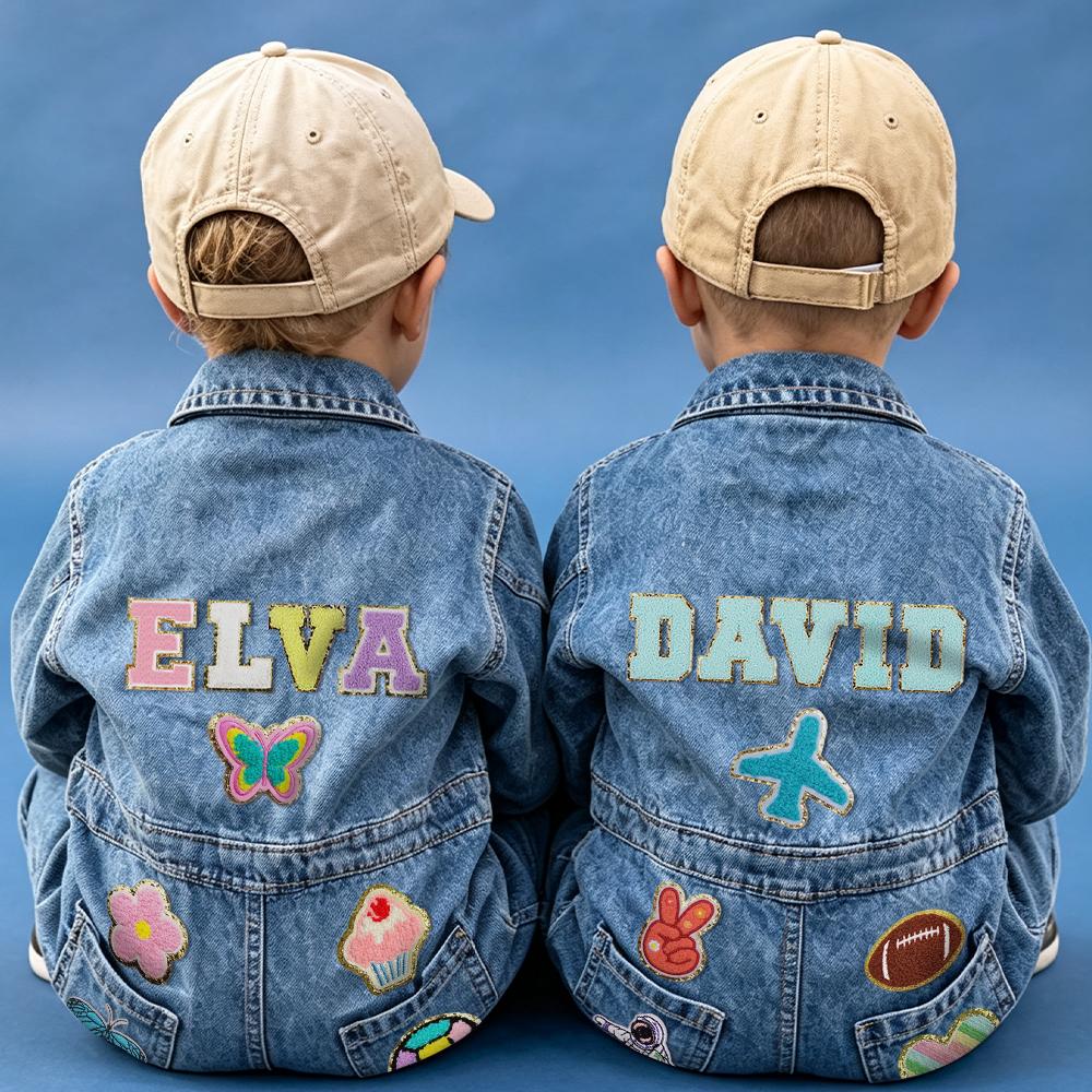 Personalized Baby Hand Patch Oversized Denim Jumpsuit| Pants61