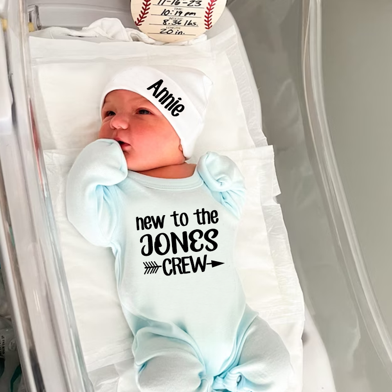 Personalized Baby With Hat Cozy Going Home Sets| BBCloth67