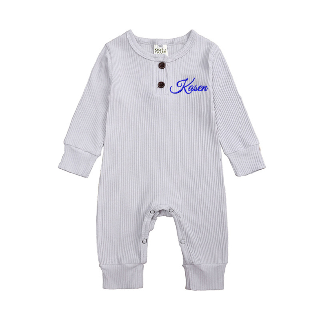 Personalized Baby Solid Color Cozy Onesie| BBcloth69