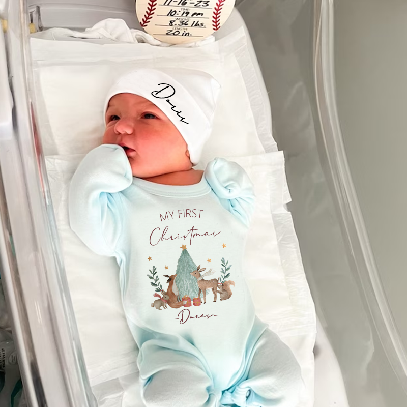 Personalized Baby First Christmas Outfit| BBCloth1208