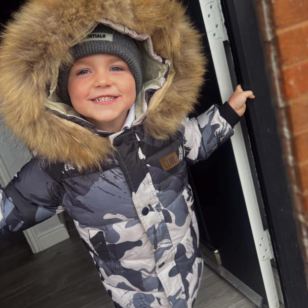 Personalized Kid Leather Patch Winter Thickened Warm Jacket| Cloth211