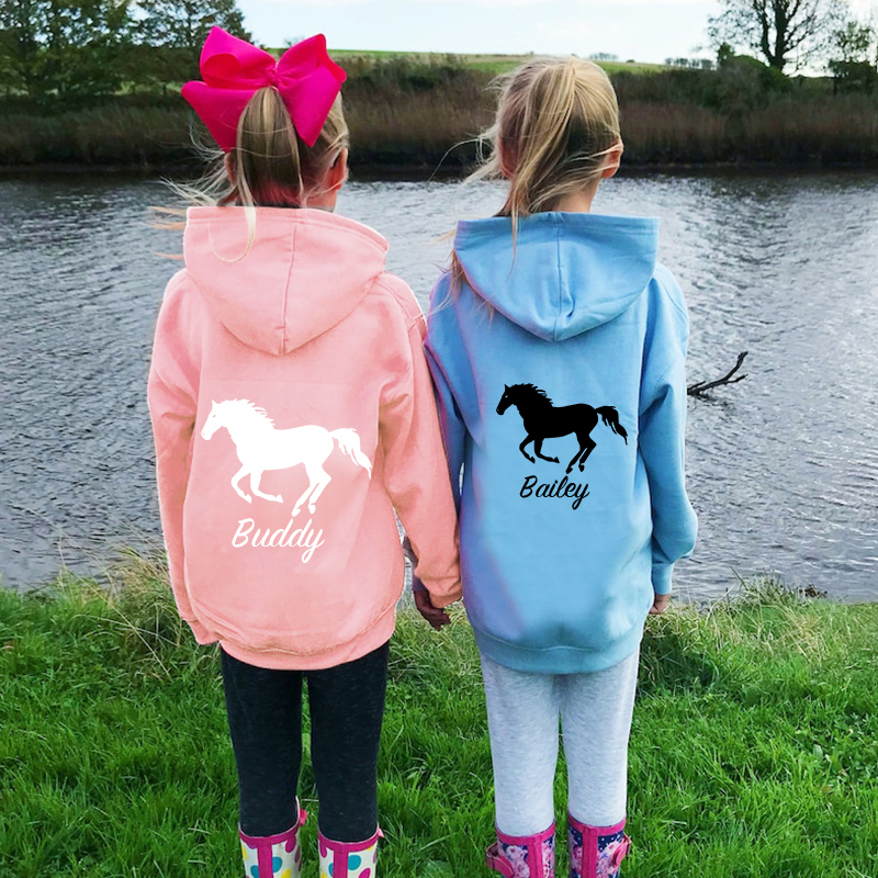 Personalized Kids Name Horse Cozy Hoodie| Cloth11602