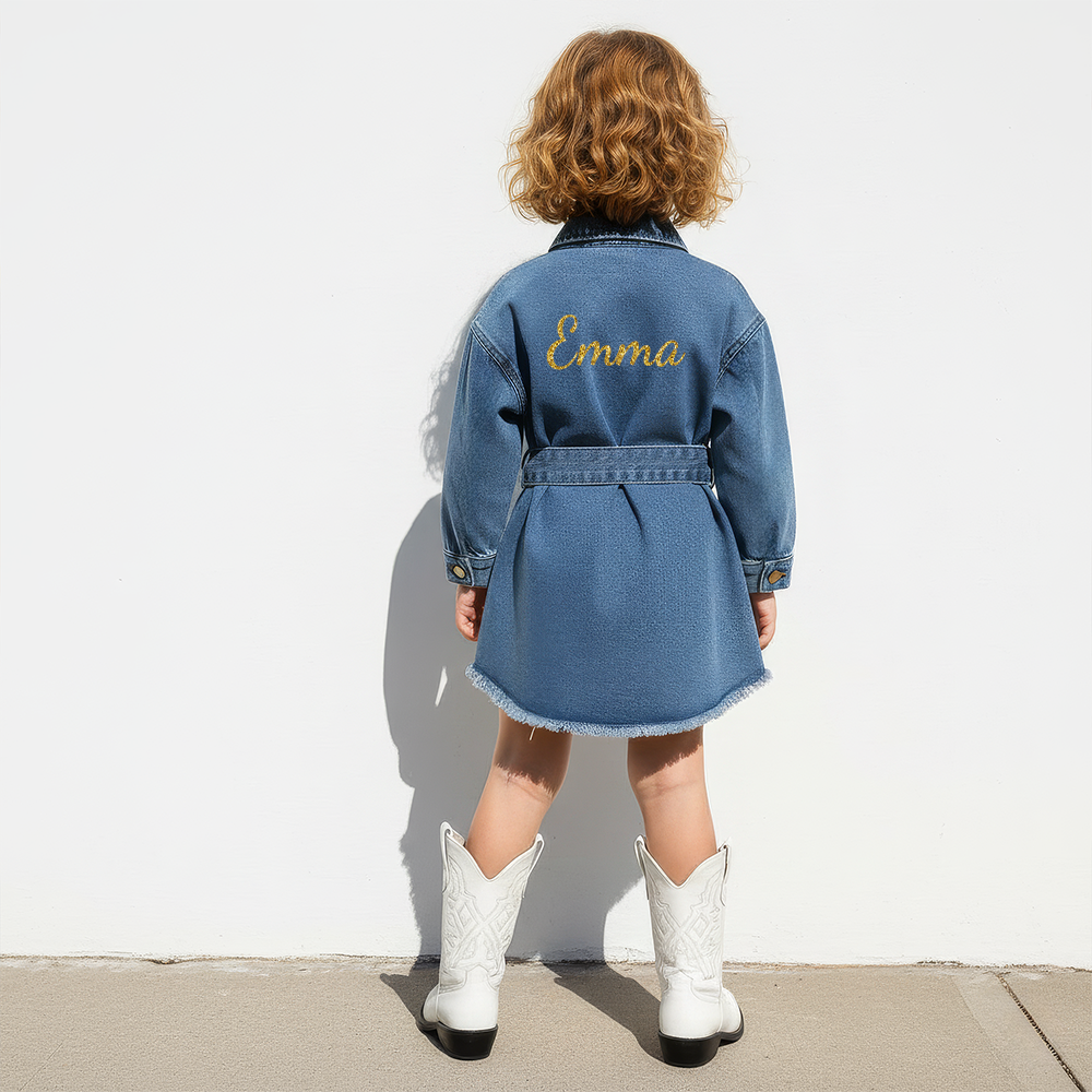 [Copy]Personalized Girl Retro Denim Dress| Cloth267