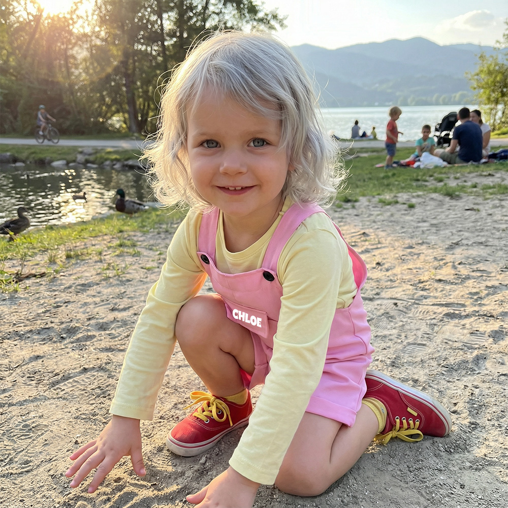 Personalized Kids Multicolor Cozy Overalls| Pants30