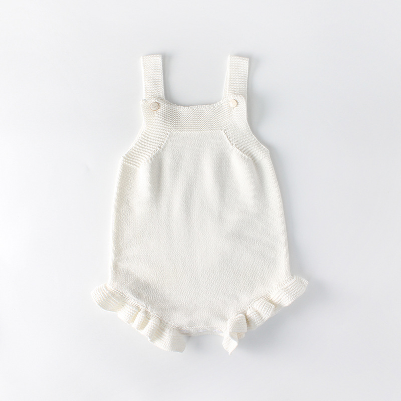Personalized Baby Hand Embroidered Knit Romper| BBCloth64