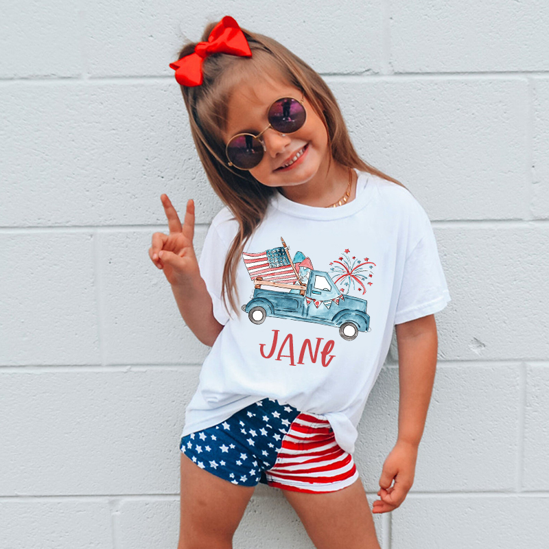 Personalized Kid 4th Of July Independence T-Shirt| Cloth1465