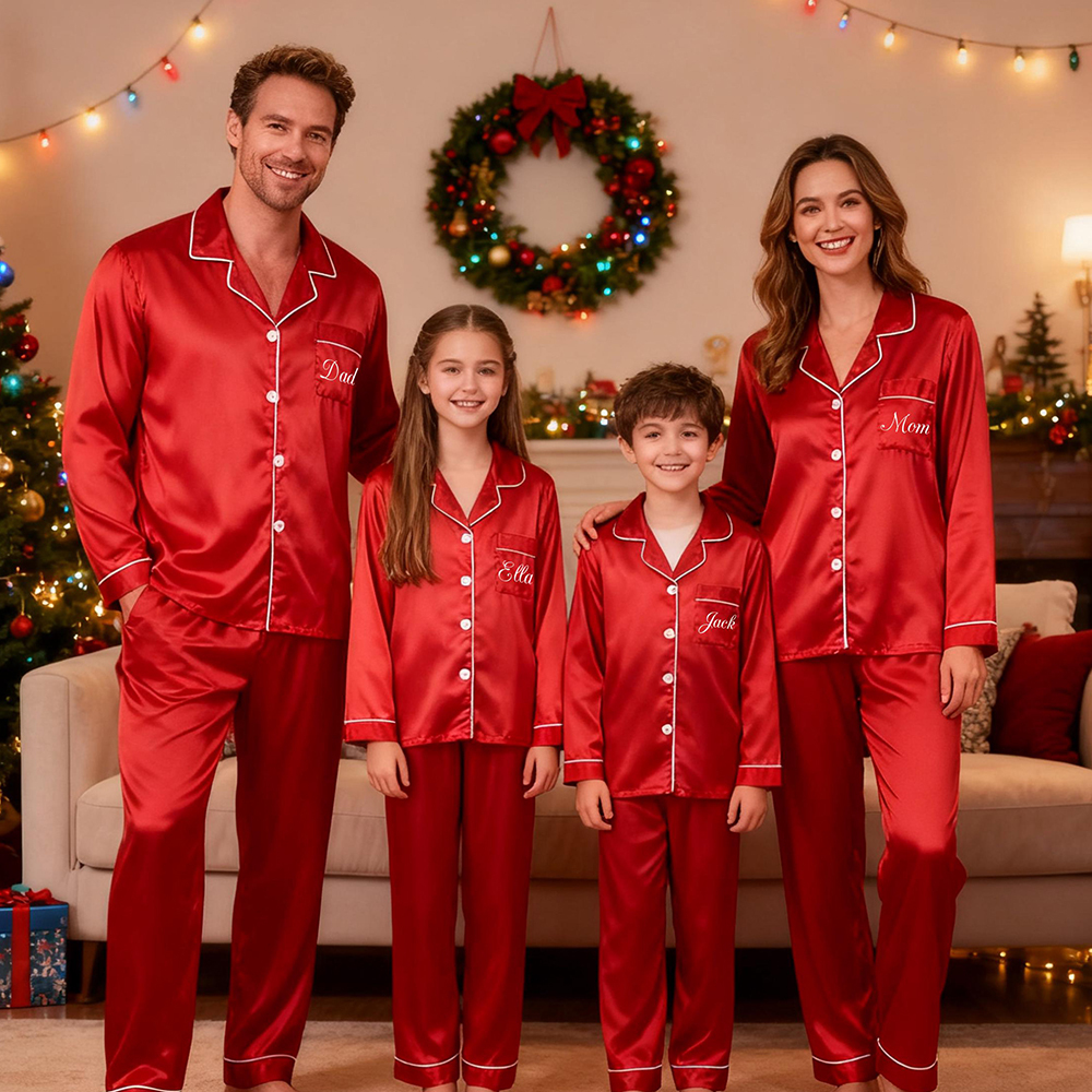 Personalized Family Stain Christmas Pajamas Set| Match07