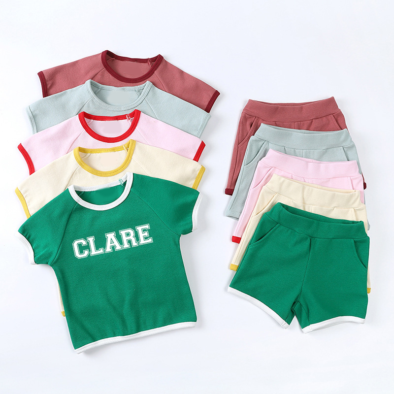 Personalized Kids Summer Name Toddler Shorts Set| Cloth219