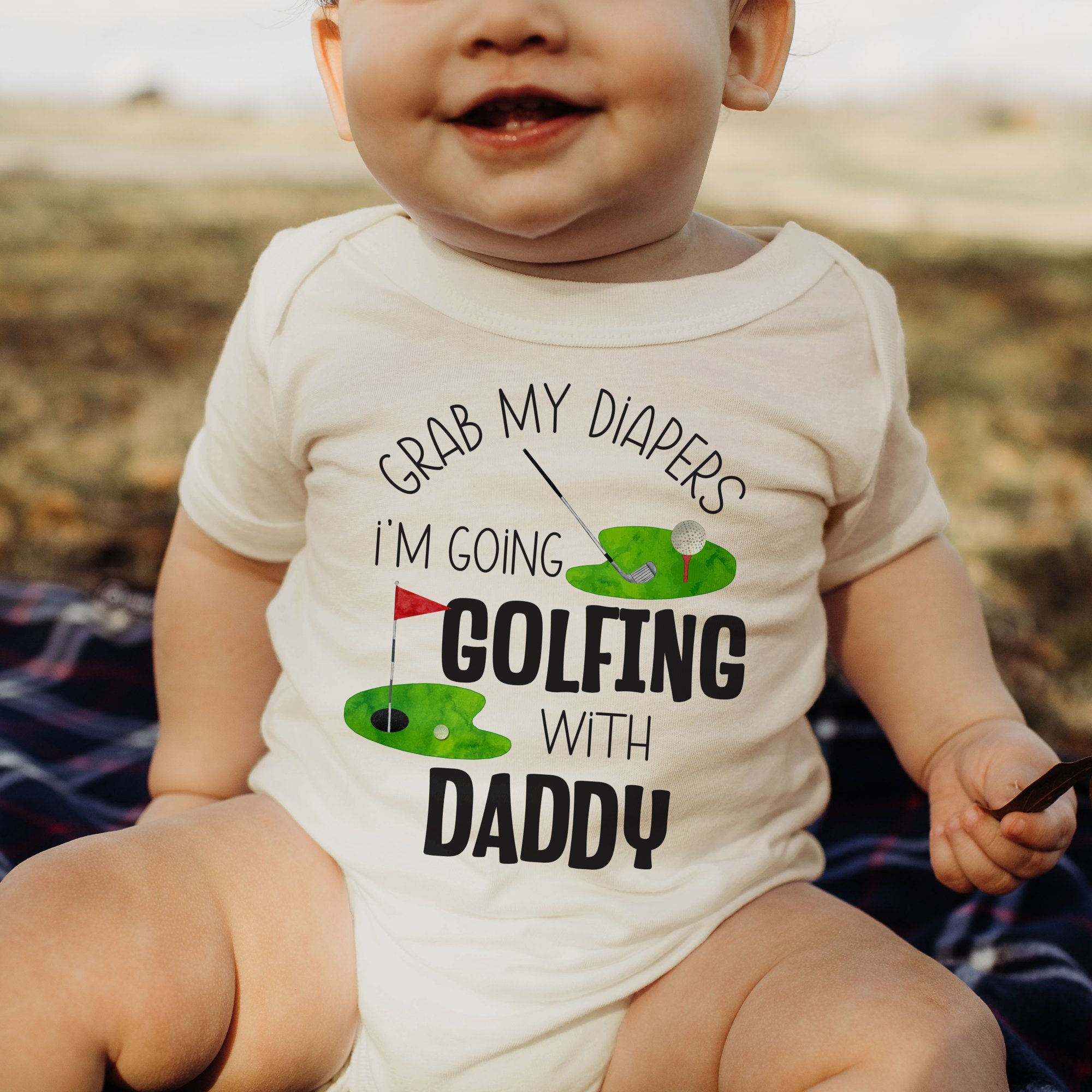 Personalized I'm Going Golfing With Daddy Cozy Onesie| BBcloth2217