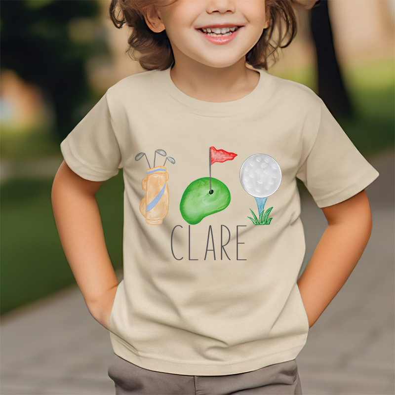 Personalized Kid Future Golfer Name T-Shirt| Cloth1433