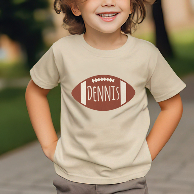 Personalized Boy Football Name T-Shirt| Cloth1426