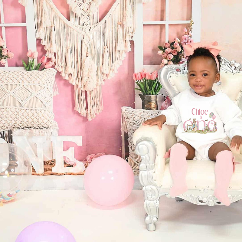 Personalized Baby First Birthday Rabbit Sweatshirt Romper| BBcloth8201