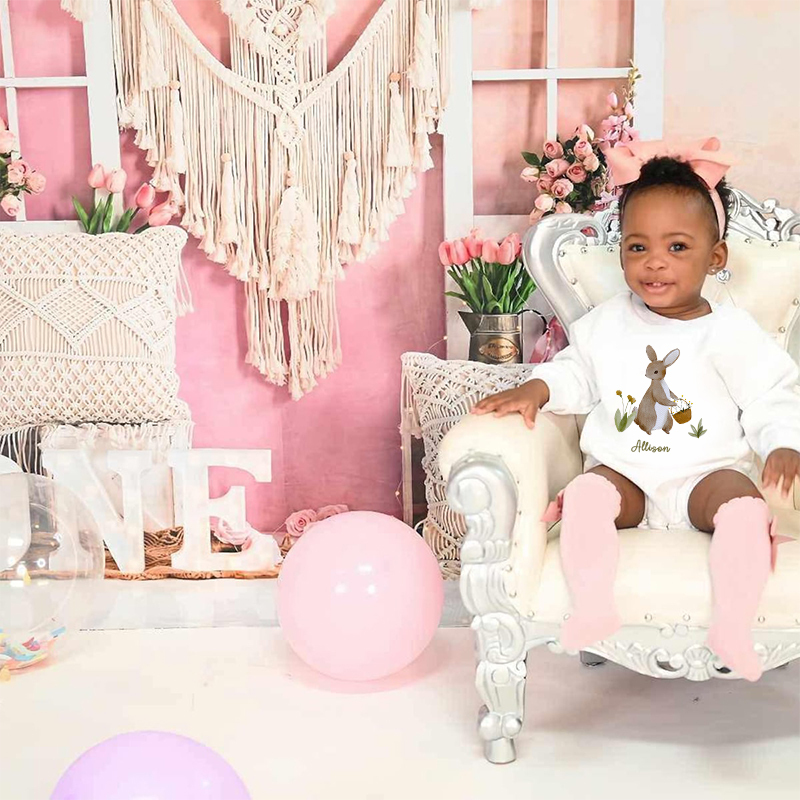 Personalized Baby's Easter Sweatshirt Romper| BBcloth8203