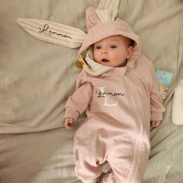 Personalized Bunny Ear Baby Romper| Cloth120