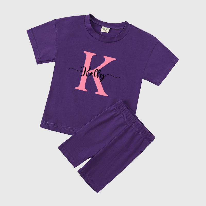 Personalized Kids Initials & Name Toddler Set | Cloth136