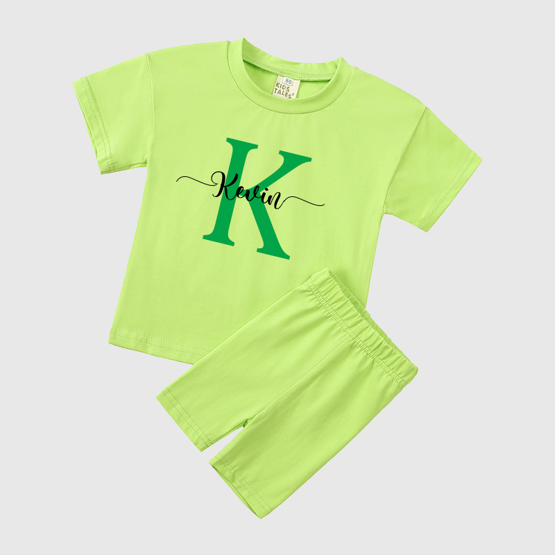 Personalized Kids Initials & Name Toddler Set | Cloth136