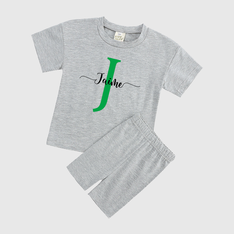 Personalized Kids Initials & Name Toddler Set | Cloth136