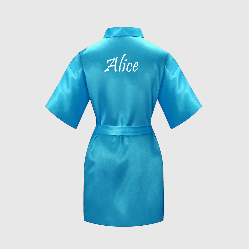 Personalized Girls Birthday Party Silk Robe| Cloth159