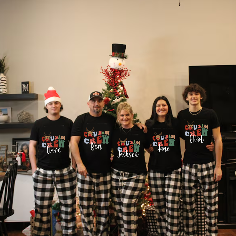 Personalized Family Christmas Monogrammed Name T-Shirt| Match0423