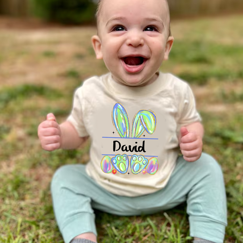 Personalized Kids Bunny Summer T-Shirt| Cloth1413