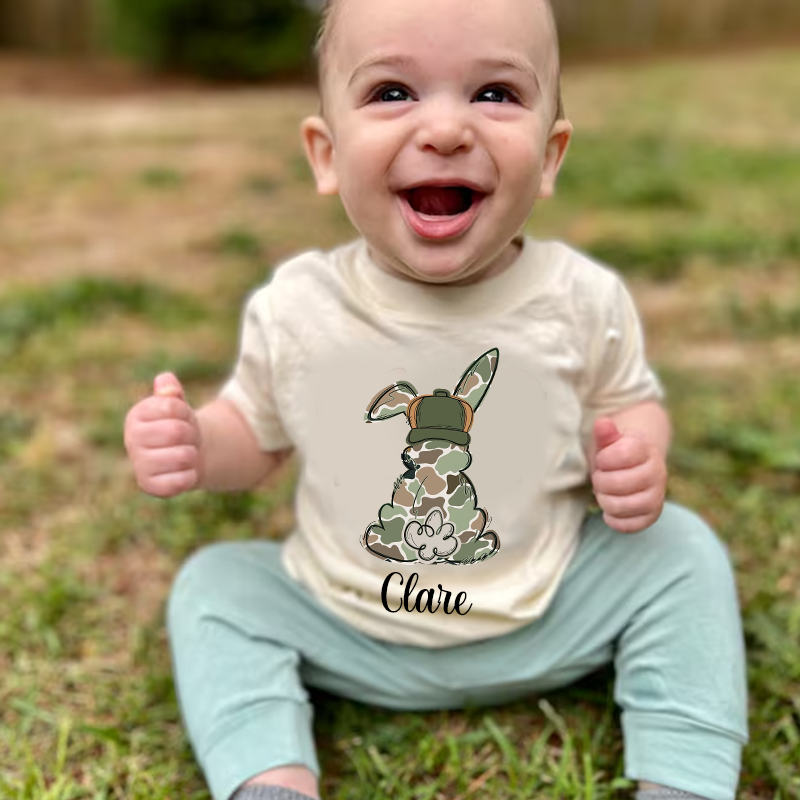 Personalized Kids Bunny Summer T-Shirt| Cloth1416