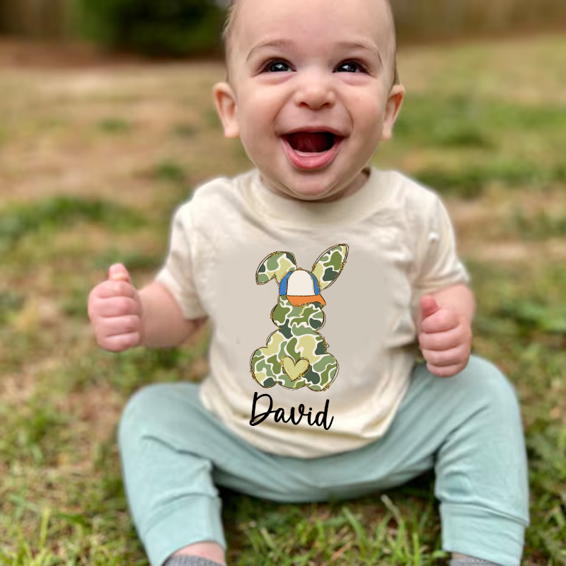 Personalized Kids Bunny Summer T-Shirt| Cloth1417