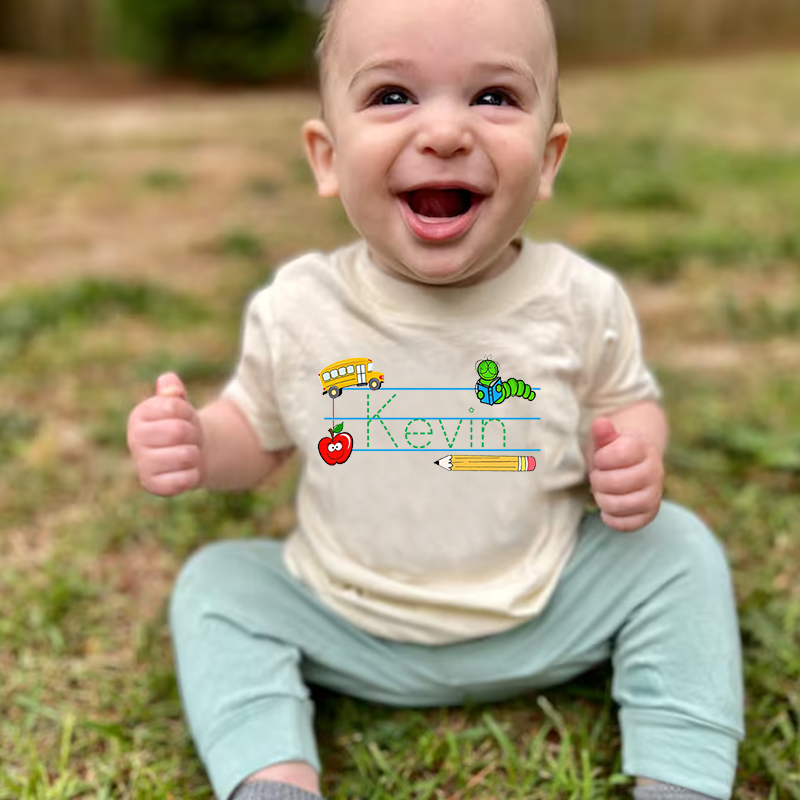 Personalized Kids Back To School Name T-Shirt| Cloth1404