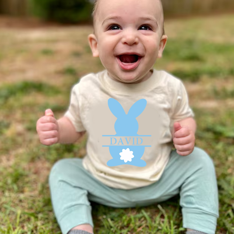 Personalized Kids Bunny Summer T-Shirt| Cloth1410