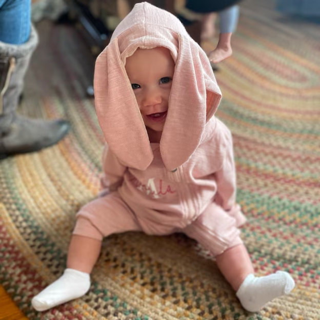 Personalized Bunny Ear Baby Romper| Cloth120