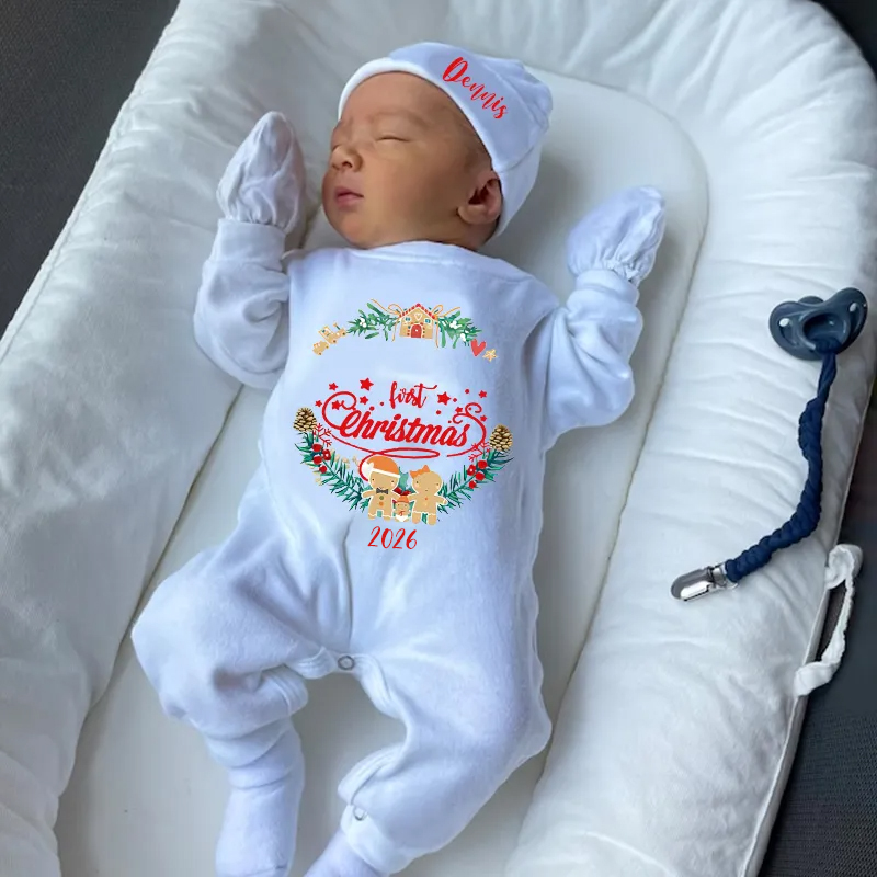 Personalized Baby First Christmas Outfit| BBCloth1209